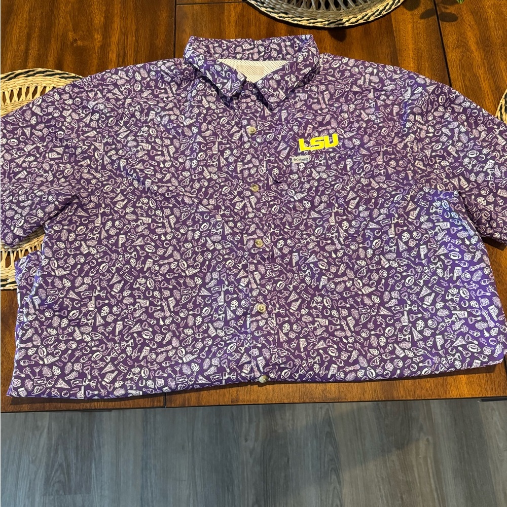 Columbia Omnishade LSU Gameday shirt 2XL
